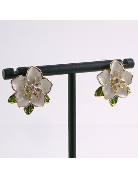 Kolczyki ECRU KWIAT KWIATEK  LOLITA AKCESORIA srebrny sztyft 925