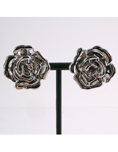 Kolczyki SREBRNY KWIAT RÓŻA LOLITA AKCESORIA srebrny...