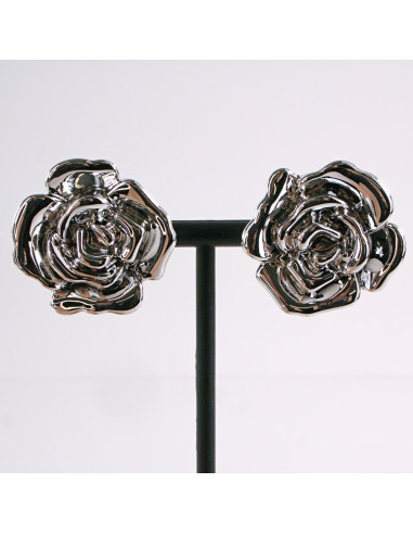 Kolczyki SREBRNY KWIAT RÓŻA LOLITA AKCESORIA...