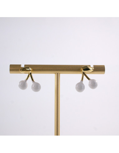 Kolczyki WIŚNIE WISIENKI WIŚNIA STAL...