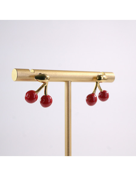 Kolczyki WIŚNIE czerwone WISIENKI WIŚNIA STAL CHIRURGICZNA  LOLITA AKCESORIA