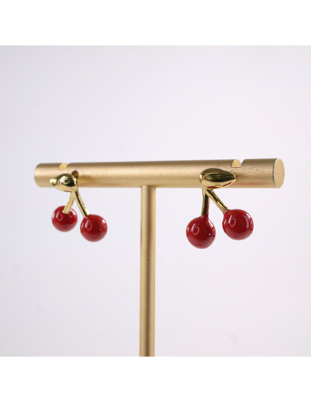 Kolczyki WIŚNIE czerwone WISIENKI WIŚNIA STAL CHIRURGICZNA  LOLITA AKCESORIA