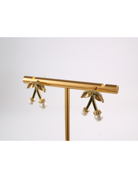 Kolczyki WIŚNIE perełki WISIENKI WIŚNIA STAL CHIRURGICZNA  LOLITA AKCESORIA