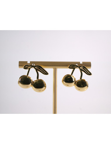 Kolczyki WIŚNIE WISIENKI WIŚNIA STAL...