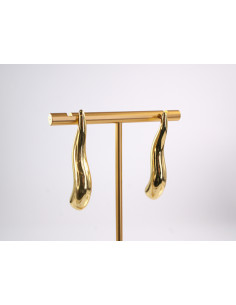 Kolczyki STAL CHIRURGICZNA  "CIEKNĄCE" LAWA  długie...