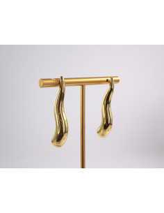 Kolczyki STAL CHIRURGICZNA  "CIEKNĄCE" LAWA  długie... 2