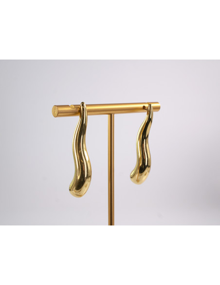 Kolczyki STAL CHIRURGICZNA  "CIEKNĄCE" LAWA  długie KROPLE LOLITA AKCESORIA