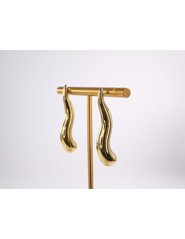 Kolczyki STAL CHIRURGICZNA  "CIEKNĄCE" LAWA...