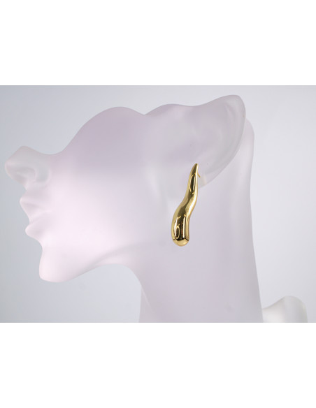 Kolczyki STAL CHIRURGICZNA  "CIEKNĄCE" LAWA  długie KROPLE LOLITA AKCESORIA