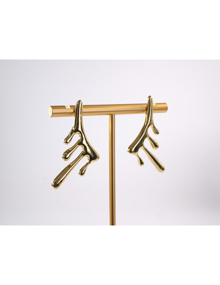 Kolczyki STAL CHIRURGICZNA  "CIEKNĄCE" LAWA  KROPLE LOLITA AKCESORIA