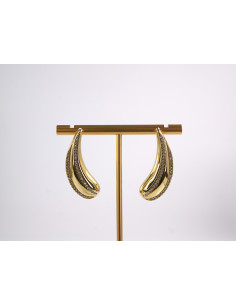 Kolczyki STAL CHIRURGICZNA  "CIEKNĄCE" LAWA  długie... 2