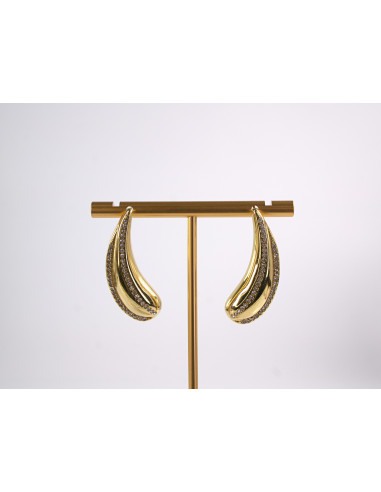 Kolczyki STAL CHIRURGICZNA  "CIEKNĄCE" LAWA...