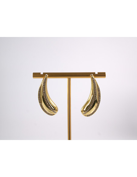 Kolczyki STAL CHIRURGICZNA  "CIEKNĄCE" LAWA  długie KROPLE LOLITA AKCESORIA