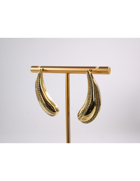 Kolczyki STAL CHIRURGICZNA  "CIEKNĄCE" LAWA  długie KROPLE LOLITA AKCESORIA