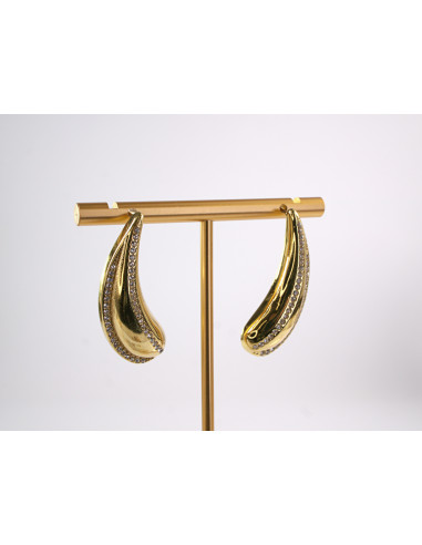 Kolczyki STAL CHIRURGICZNA  "CIEKNĄCE" LAWA...