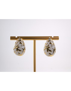 Kolczyki BIAŁE  ŁEZKI KROPLE  STAL CHIRURGICZNA  LOLITA...