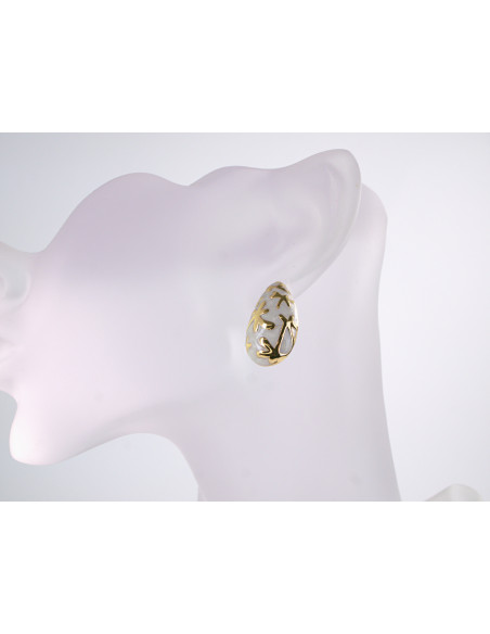 Kolczyki BIAŁE  ŁEZKI KROPLE  STAL CHIRURGICZNA  LOLITA AKCESORIA