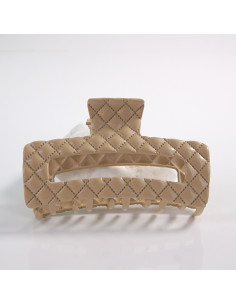 Klamra do Włosów PIKOWANA JASNY BEŻ BEŻOWA ELEGANCKA...