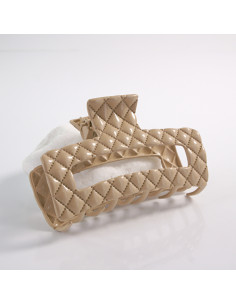 Klamra do Włosów PIKOWANA JASNY BEŻ BEŻOWA ELEGANCKA... 2