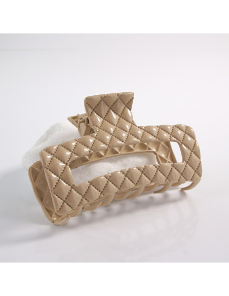 Klamra do Włosów PIKOWANA JASNY BEŻ BEŻOWA ELEGANCKA  Lolita Akcesoria