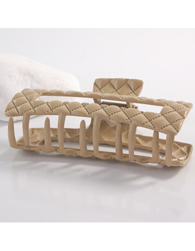 Klamra do Włosów PIKOWANA JASNY BEŻ BEŻOWA...