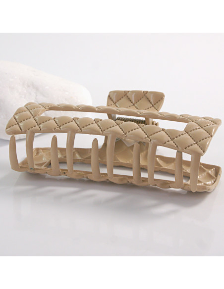 Klamra do Włosów PIKOWANA JASNY BEŻ BEŻOWA ELEGANCKA  Lolita Akcesoria