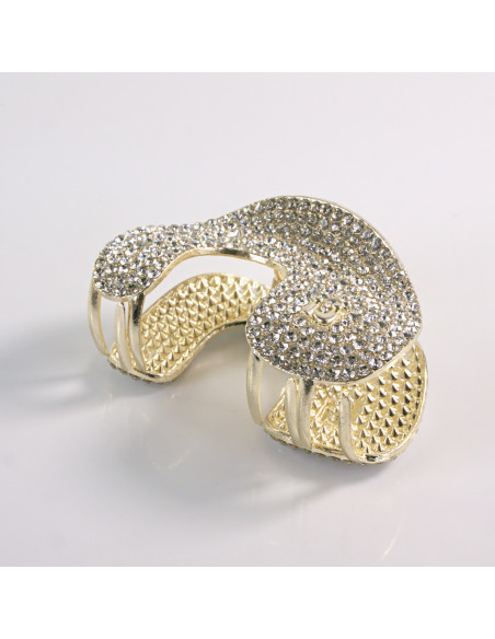 Klamra do Włosów METALOWA z CYRKONIAMI WAVE Lolita Akcesoria ZŁOTY