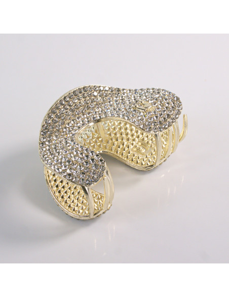 Klamra do Włosów METALOWA z CYRKONIAMI WAVE Lolita Akcesoria ZŁOTY