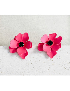 Kolczyki KWIATY KWIATKI BOHO Lolita Accessories srebrny...