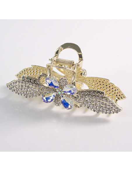 Klamra do Włosów METALOWA z CYRKONIAMI KOKARDA Lolita Akcesoria ZŁOTY