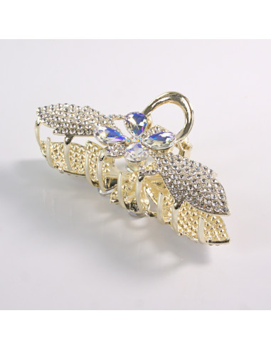 Klamra do Włosów METALOWA z CYRKONIAMI KOKARDA...