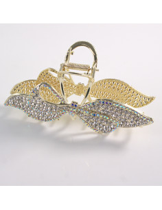 Klamra do Włosów METALOWA z CYRKONIAMI KOKARDA  Lolita...