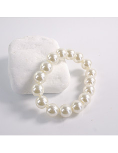 BRANSOLETKA PERŁY PEREŁKI ECRU LOLITA AKCESORIA PERŁA 1,2 cm