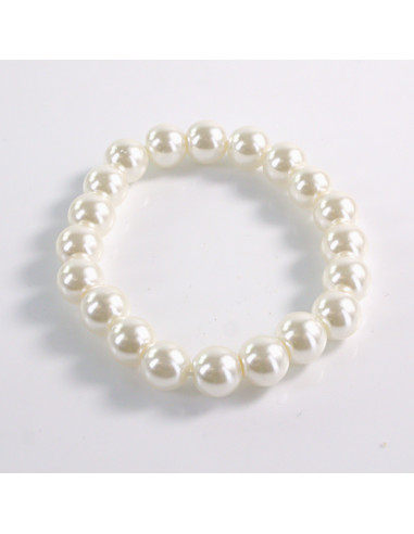 BRANSOLETKA PERŁY PEREŁKI ECRU LOLITA AKCESORIA...