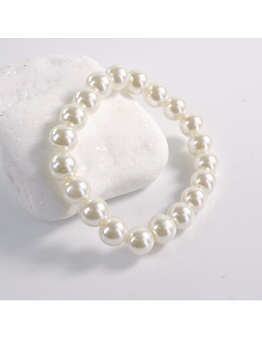 BRANSOLETKA PERŁY PEREŁKI ECRU LOLITA AKCESORIA...