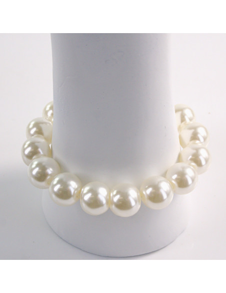 BRANSOLETKA PERŁY PEREŁKI ECRU LOLITA AKCESORIA PERŁA 1 cm