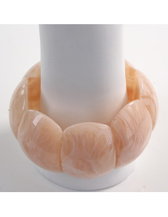 BRANSOLETKA NA GUMCE AKRYL RÓŻOWY ŁOSOSIOWY LOLITA AKCESORIA 2