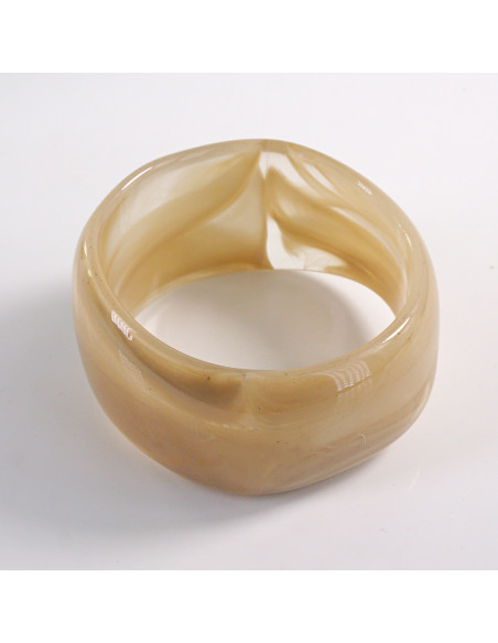 BRANSOLETKA BANGLE  AKRYL  BEŻOWY LOLITA AKCESORIA