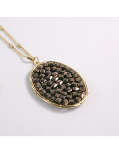 NASZYJNIK DŁUGI WISIOR MEDALION BRĄZ Lolita Akcesoria 2