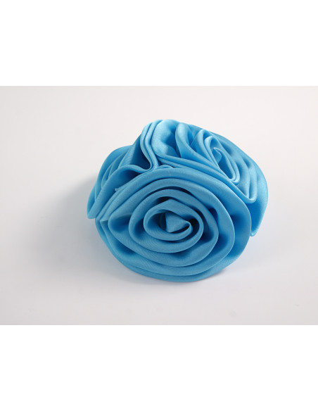 KWIAT Z MATERIAŁU BROSZKA PRZYPINKA LOLITA AKCESORIA POTRÓJNA RÓŻA 11 cm