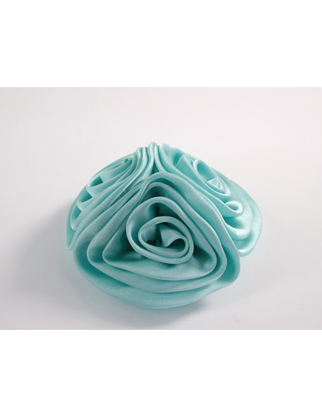 KWIAT Z MATERIAŁU BROSZKA PRZYPINKA LOLITA AKCESORIA POTRÓJNA RÓŻA 11 cm