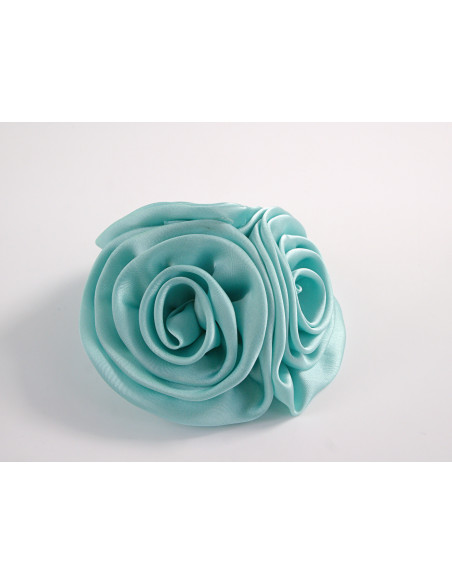 KWIAT Z MATERIAŁU BROSZKA PRZYPINKA LOLITA AKCESORIA POTRÓJNA RÓŻA 11 cm