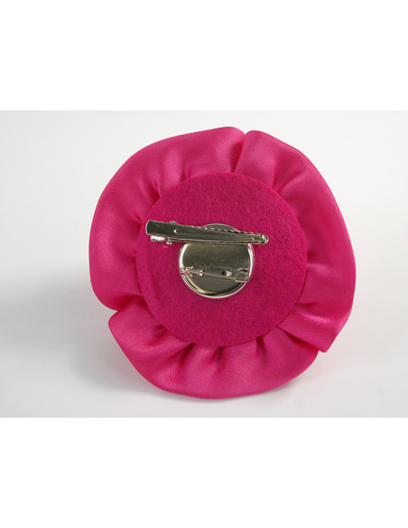 KWIAT Z MATERIAŁU BROSZKA PRZYPINKA LOLITA AKCESORIA POTRÓJNA fuksja 11 cm