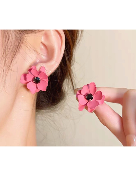 Kolczyki KWIATY KWIATKI BOHO Lolita Accessories srebrny sztyft 925