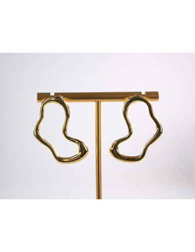 Kolczyki ZŁOTE NIEREGULARNE STAL CHIRURGICZNA...