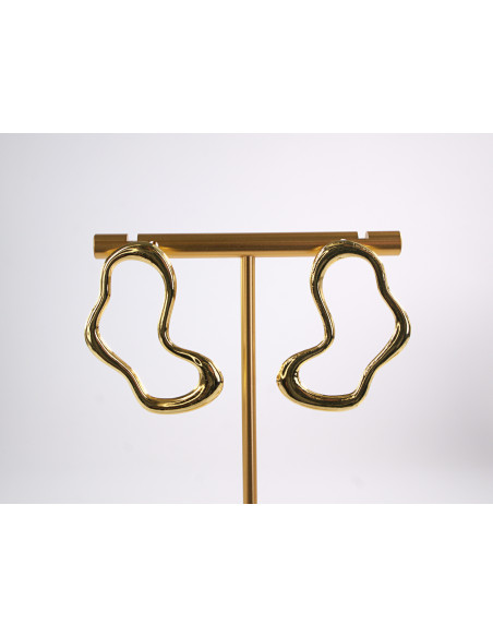 Kolczyki ZŁOTE NIEREGULARNE STAL CHIRURGICZNA  LOLITA AKCESORIA