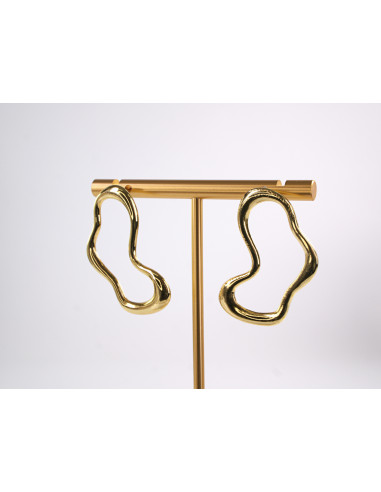 Kolczyki ZŁOTE NIEREGULARNE STAL CHIRURGICZNA...