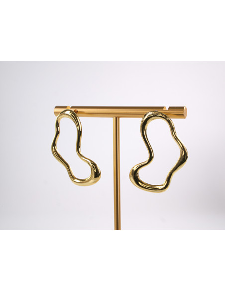 Kolczyki ZŁOTE NIEREGULARNE STAL CHIRURGICZNA  LOLITA AKCESORIA