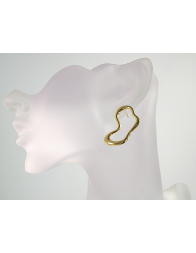 Kolczyki ZŁOTE NIEREGULARNE STAL CHIRURGICZNA...