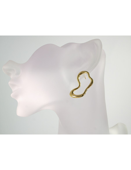 Kolczyki ZŁOTE NIEREGULARNE STAL CHIRURGICZNA  LOLITA AKCESORIA